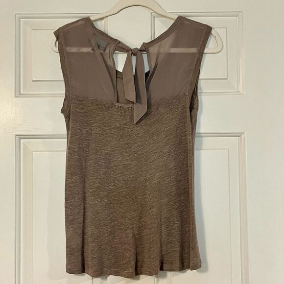 Cynthia Rowley Sleeveless Tank Sheer Tie Bow Back XS - Picture 2 of 10